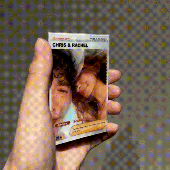 Cartão Lenticular Personalizado Foto De Casal Estilo Anime